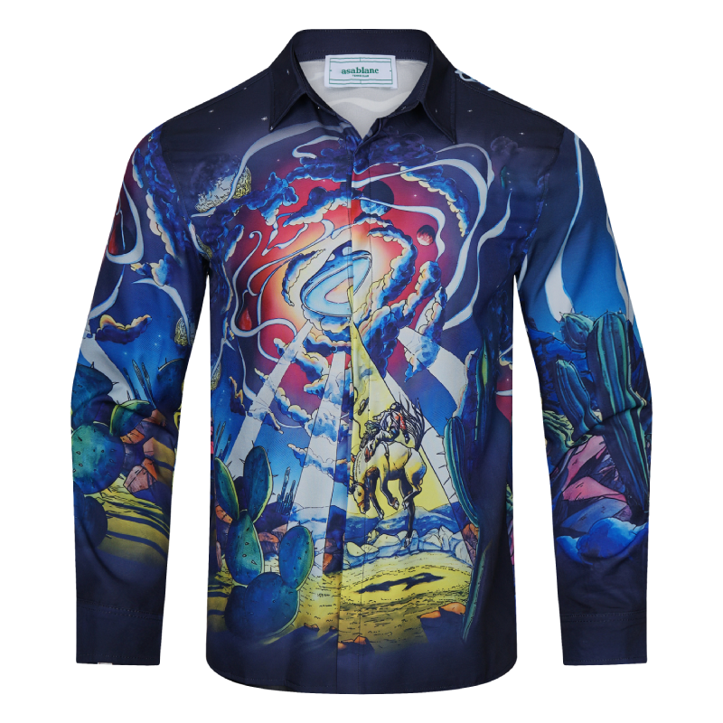 Casablanca Long-sleeved Shirt New Seaside City Print Mens high-quality designer Real silk Shirt Size L XL 2XL 3XL, Multi
Casablanca Long-sleeved Shirt New Seaside City Print Mens high-quality designer Real silk Shirt Size L XL 2XL 3XL, Multi