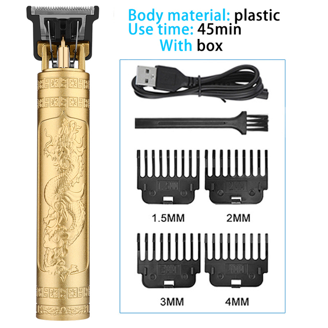 Vintage T9 Electric Cordless Hair Cutting Machine Professional Hair Barber Trimmer For Men Clipper Shaver Beard Lighter