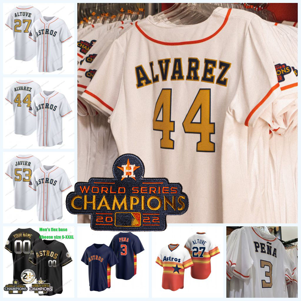 Astros 2023 Gold Collection Jersey Cristian Javier Houston World Series Jose Altuve Alex Bregman Jeremy Pena Yordan Alvarez Kyle Tucker Jose Abreu David Hensley, 2023 white
Astros 2023 Gold Collection Jersey Cristian Javier Houston World Series Jose Altuve Alex Bregman Jeremy Pena Yordan Alvarez Kyle Tucker Jose Abreu David Hensley, 2023 white