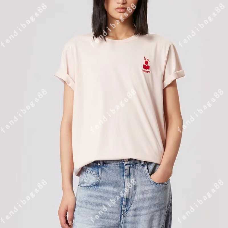 Marant Women Designer Shirt Fashion Tops Casual Tee Pullover Women Embroidery Short Sleeve T-shirt, Light pink
Marant Women Designer Shirt Fashion Tops Casual Tee Pullover Women Embroidery Short Sleeve T-shirt, Light pink