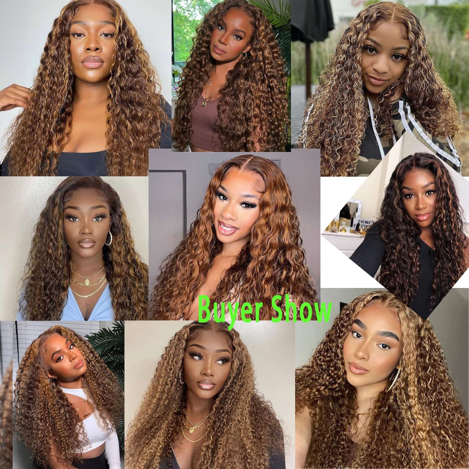 4/27 Highlight Wig Brazilian Water Wave Wig Highlight Lace Front Human Hair Wigs Honey Blonde Ombre Lace Front Wig Remy