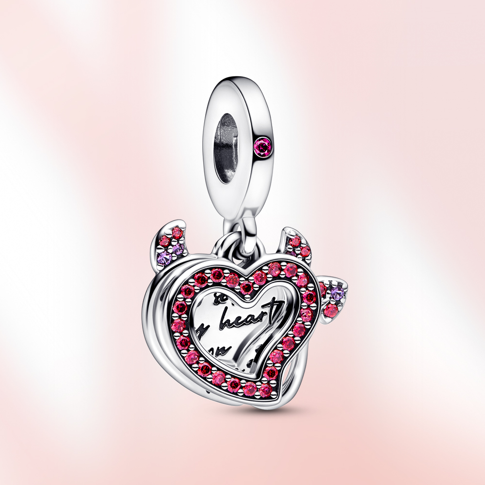 Charm 925 Sterling Silver Heart Unicorn Bead Clover Pendant Spring Fit S925 Snake Bracelet Charm Women Jewelry Love Gift