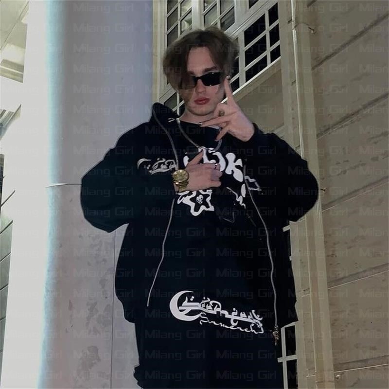 Womens Hoodies Sweatshirts Zip up Hoodie Fashion embroidery Star graphics Mens hoodies Sweatshirt gothic Sport Coat Long Sleeve Oversized hoodie jacke
