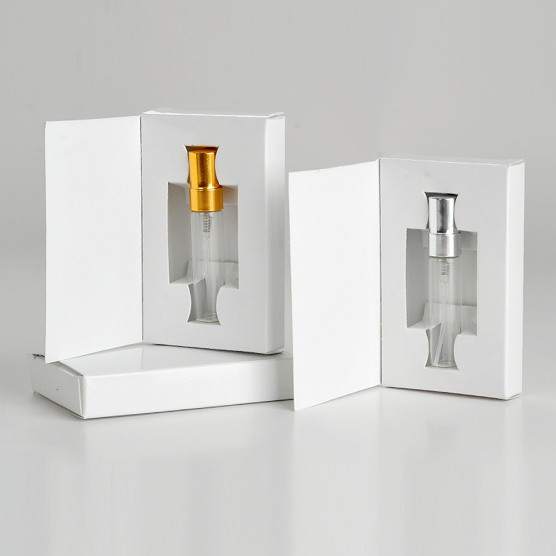 Perfume Bottle 20pcs/lot 3ml 5ml 10ml perfume atomizer Customizable Paper Boxes And Glass Perfume Bottle With Atomizer Packaging 230323