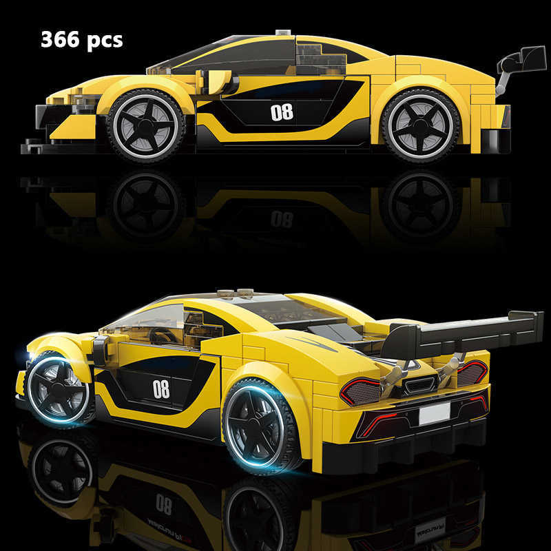 Model Building Kits City Car Vehicle Speed Champion Racer Building Blocks Brick Racing Super Technique Car Moc Creative Garage Set Educational Toys