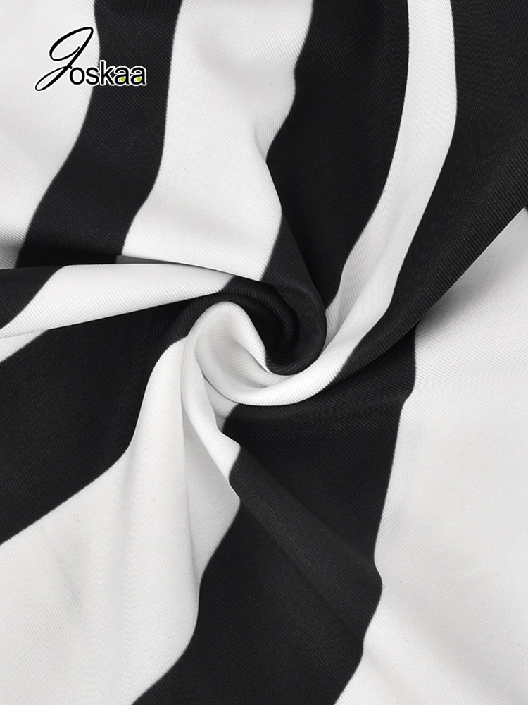 Women's Jumpsuits Rompers Joskaa Black White Stripe Hollow-out Long Sleeve Trend Jumpsuit Women Fashion Fitness Sports Bodycon Romper Sexy Street