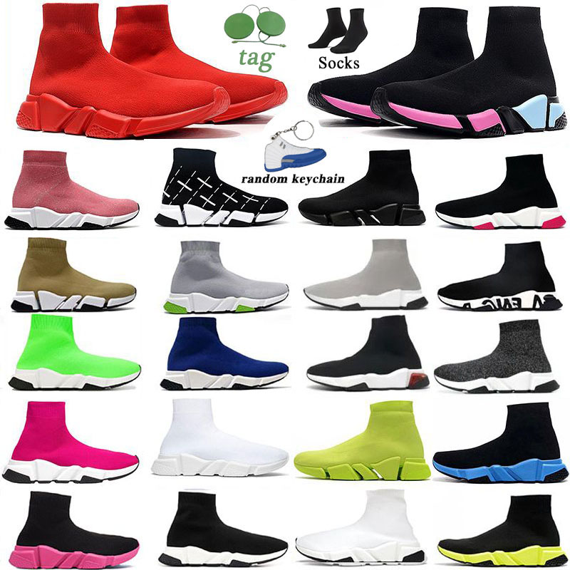 

Socks Running Shoes Sneaker Speed 2.0 1.0 Platform Mens Sock Trainer Shiny Knit Booties Speeds Trainers Womens Paris trainers 1.0 Socks Casual Outdoor Shoes, No box