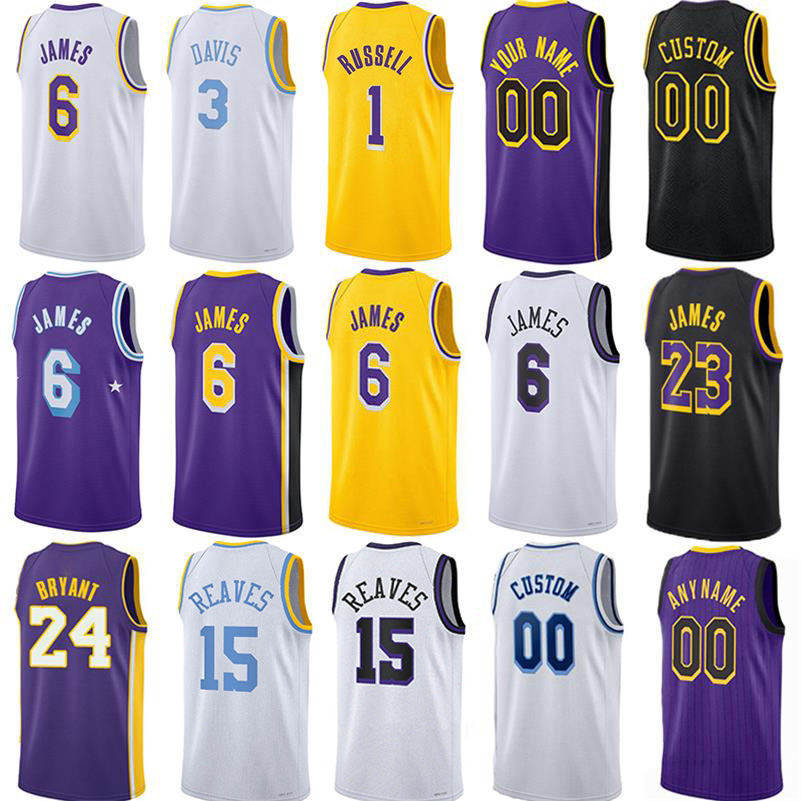 Custom Basketball Jerseys Lakerr 6 James Anthony 3 Davis Austin Reaves Angelo Russell Jarred Vanderbilt Schroder Beasley Mo Bamba City Lonnie Walker Edition Jersey