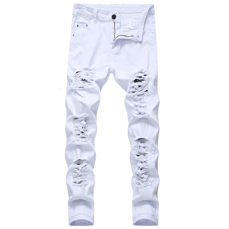 Mens Jeans Mens White Jeans Fashion Hip Hop Ripped Skinny Men Denim Trousers Slim Fit Stretch Distressed Zip Men Jean Pants High Quality 230323
Mens Jeans Mens White Jeans Fashion Hip Hop Ripped Skinny Men Denim Trousers Slim Fit Stretch Distressed Zip Men Jean Pants High Quality 230323