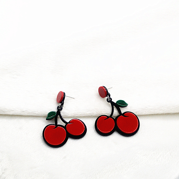 Cute Resin Fruit Dangle Earrings Watermelon Lemon Strawberry Exaggerated Stud Drop Earrings For Women Vegetable Earrings Party Jewelry Wholesale