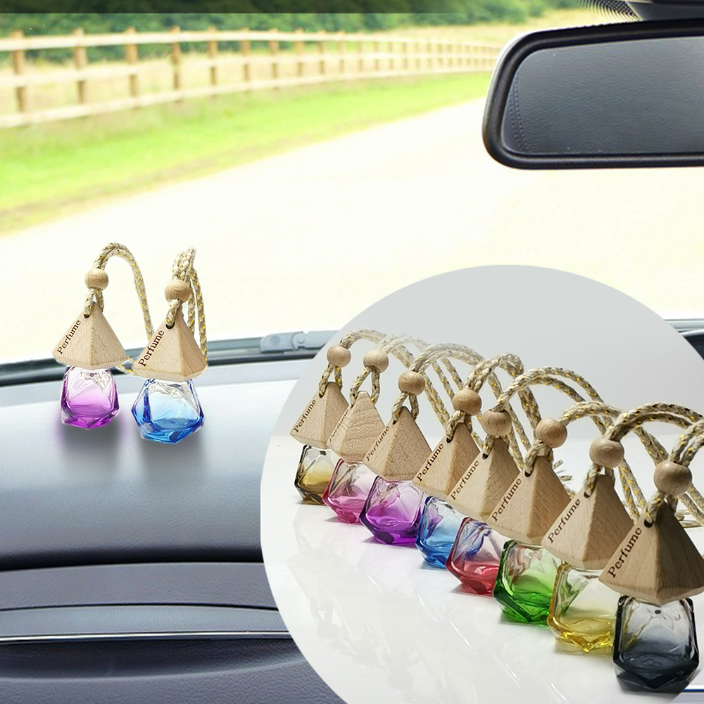 Perfume Bottle 10X 8ml Empty Diffuser Car Perfume Air Freshener Hanging Ornament Gadget Bottles 230323
