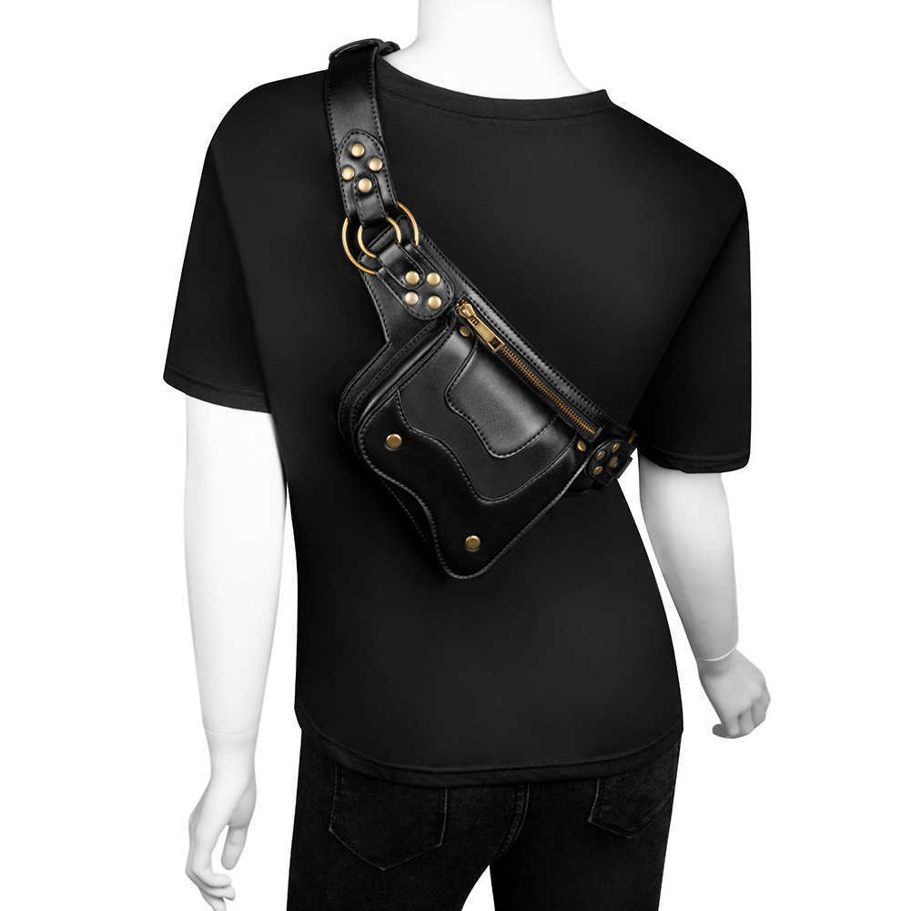 Waist Bags New Bag Women Steampunk Locomotive Men s Chest Outdoor Leisure Mobile Phone Waist 230323