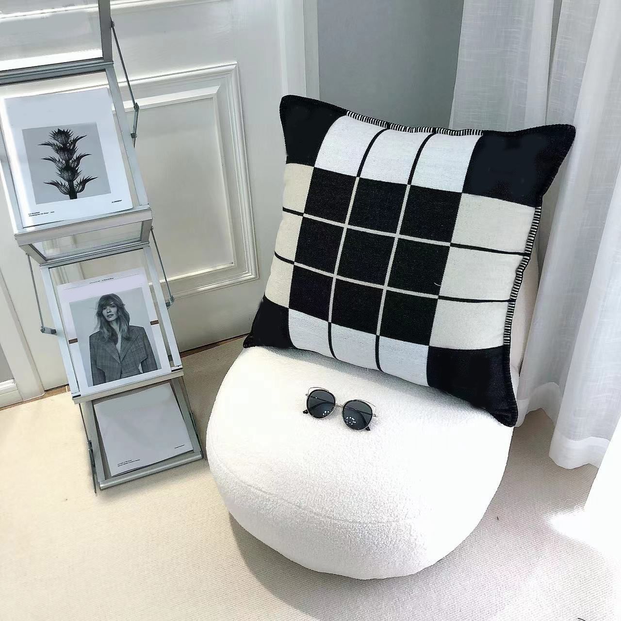 Luxury Designer Decor Letter Pillow Cover Bedding Decoration Pillowcase Chair Sofa Orange Car Thick Cashmere Cushion Men's room And Women's