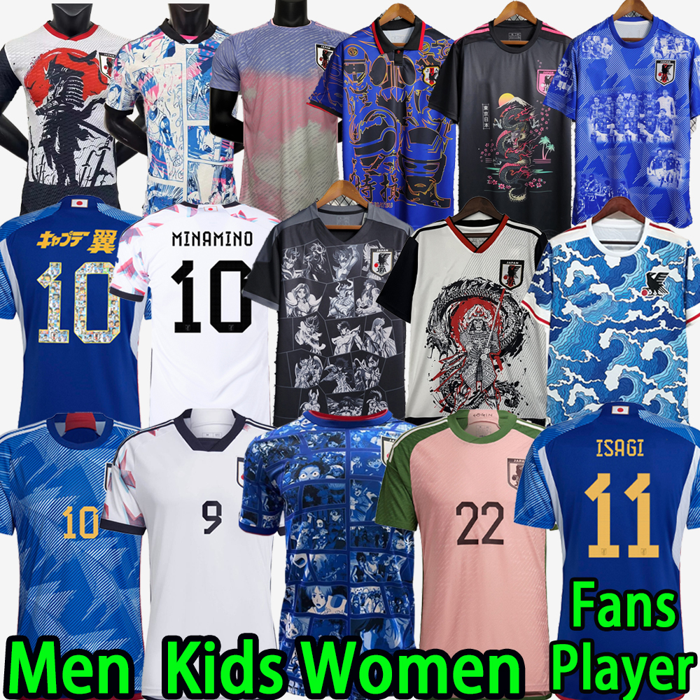 Japan 2022 Soccer Jerseys Cartoon ISAGI ATOM TSUBASA MINAMINO ASANO DOAN KUBO ITO WOMEN KIDS KIT 2023 Japanese Special uniform 22 23 Football Shirt Fan Player version, 2022 player version with patch
Japan 2022 Soccer Jerseys Cartoon ISAGI ATOM TSUBASA MINAMINO ASANO DOAN KUBO ITO WOMEN KIDS KIT 2023 Japanese Special uniform 22 23 Football Shirt Fan Player version, 2022 player version with patch