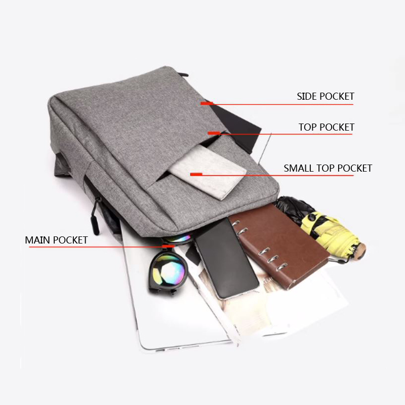 Laptop Backpack 15 Inch Waterproof Shockproof Ultra-thin Durable Computer Laptop Case Travel Bag College School Backpack for Men and Women Grey