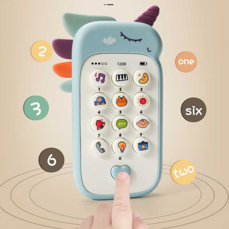 Toy Phones Baby Music Sound Telephone Sleeping Toys with Teether Simulation Toys Phone Infant Early Educational Toy Kids Gifts