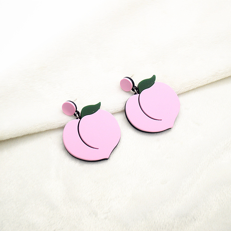 Cute Resin Fruit Dangle Earrings Watermelon Lemon Strawberry Exaggerated Stud Drop Earrings For Women Vegetable Earrings Party Jewelry Wholesale