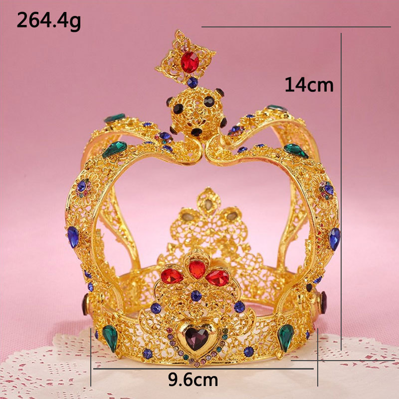 Wedding Hair Jewelry Crystal Queen King Crown Wedding Bridal Tiaras and Crowns Bride Headpiece Women Pageant Diadem Hair Jewelry Accessories 230323