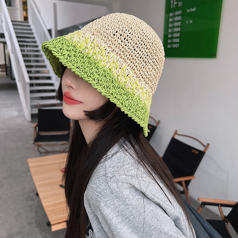 Wide Brim Hats Bucket Hats GANNI Papygrass Handwoven Gradient Color Spring Summer Fishermans Hat Sunscreen Hat Hollowed Out Foldable Breathable 230215, Green
Wide Brim Hats Bucket Hats GANNI Papygrass Handwoven Gradient Color Spring Summer Fishermans Hat Sunscreen Hat Hollowed Out Foldable Breathable 230215, Green