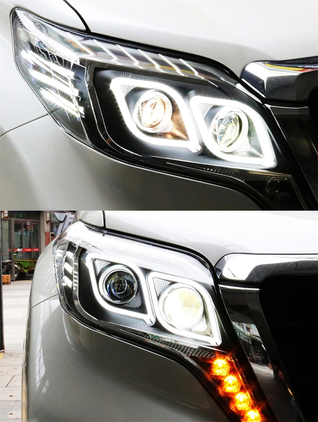 LED Head Lamp for Toyota Prado LED Headlight 2014-2017 Front Lights Head Lamp DRL Signal Projector Lens Auto Accessories