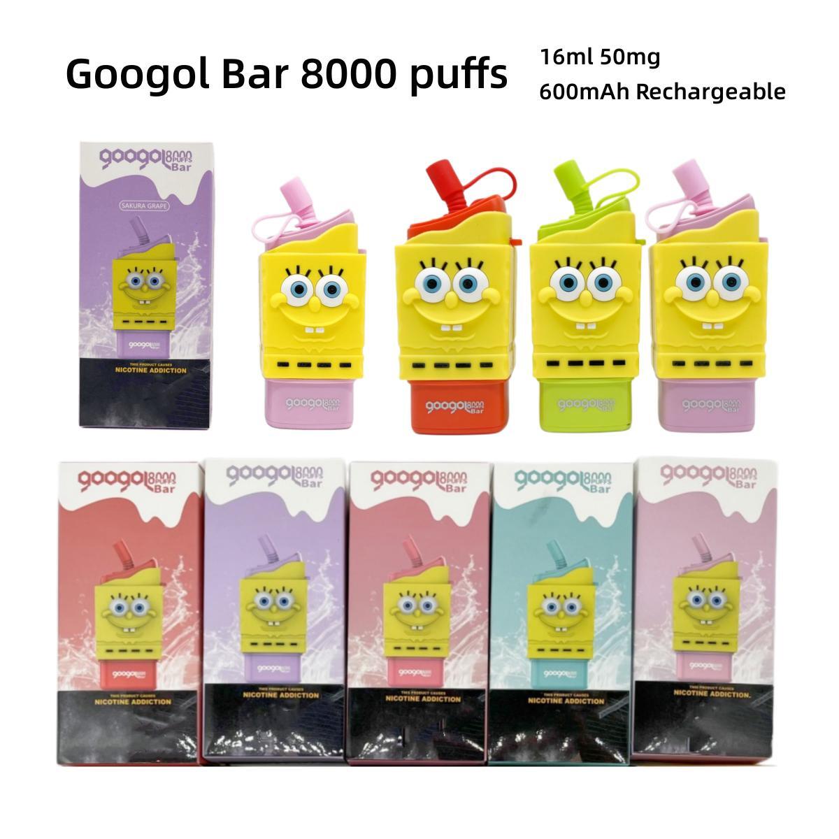 Original Googol Bar Puff 8000 Disposable E Cigarette 16ml Prefillled Pod wholesale vape pens 600mAh Battery rechargeable 10 colors 5% vs elux legend 3500
Original Googol Bar Puff 8000 Disposable E Cigarette 16ml Prefillled Pod wholesale vape pens 600mAh Battery rechargeable 10 colors 5% vs elux legend 3500