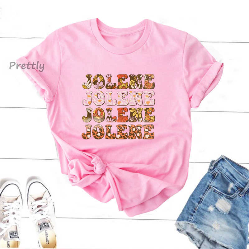 Men's T-Shirts Jolene Dolly Parton T Shirts Leopard Floral Print T Shirt Vintage Casual Short Sleeve Summer Women's Clothing Tee Shirts W032