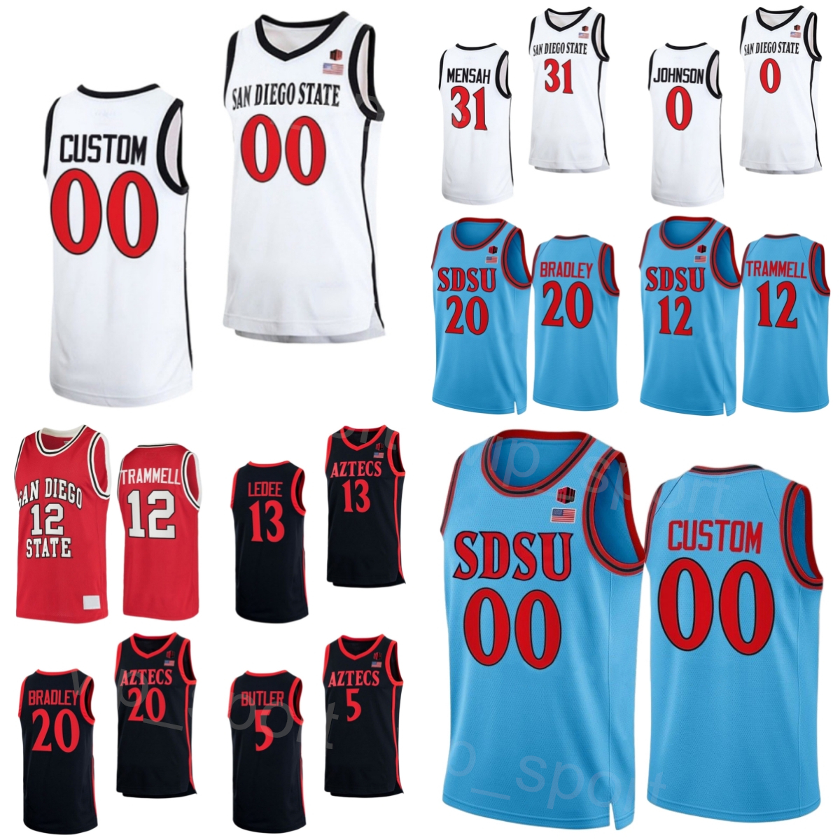 San Diego State Aztecs 13 Jaedon LeDee Jersey College Basketball 3 Micah Parrish 0 Keshad Johnson 31 Nathan Mensah 20 Matt Bradley 12 Darrion Trammell 5 Lamont Butler, Red
San Diego State Aztecs 13 Jaedon LeDee Jersey College Basketball 3 Micah Parrish 0 Keshad Johnson 31 Nathan Mensah 20 Matt Bradley 12 Darrion Trammell 5 Lamont Butler, Red