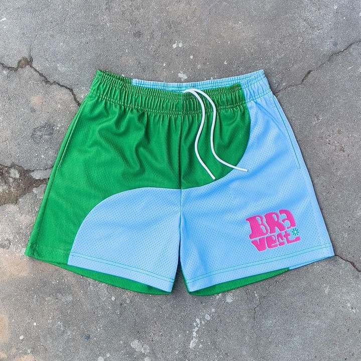 Men's Shorts Bravest Double Mesh Men Gym Basketball Running Y2K Male Sports Bodybuilding Clothing Studios 230323