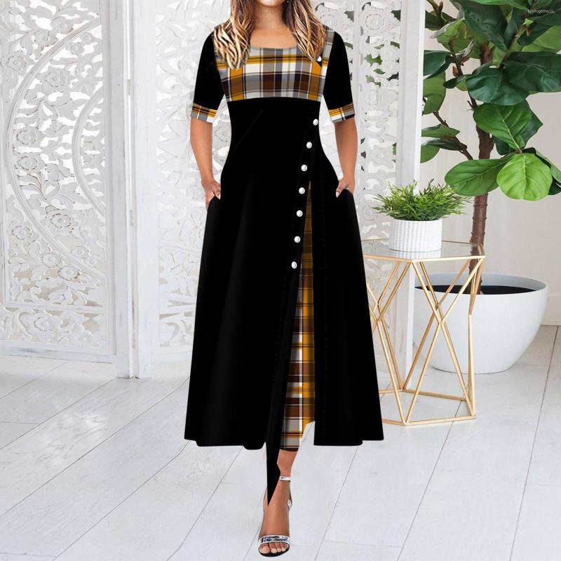 Casual Dresses Elegant Temperament Office Lady Work Basic Wear Vintage Patchwork Long Dress Fenimine 2023, Black
Casual Dresses Elegant Temperament Office Lady Work Basic Wear Vintage Patchwork Long Dress Fenimine 2023, Black