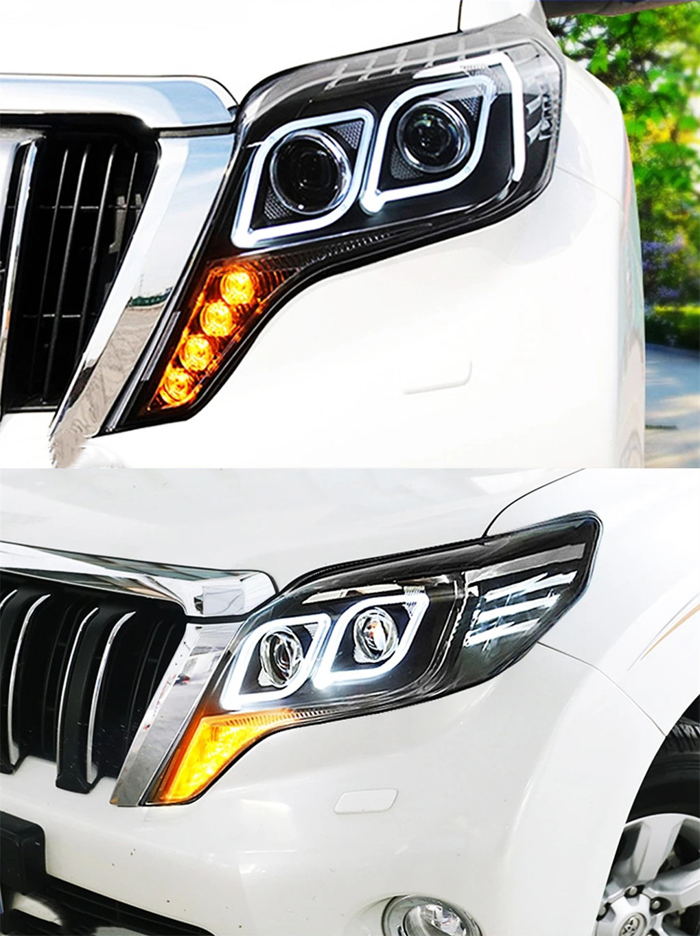 LED Head Lamp for Toyota Prado LED Headlight 2014-2017 Front Lights Head Lamp DRL Signal Projector Lens Auto Accessories