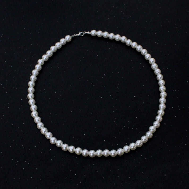 Pendant Necklaces Pearl Necklace Men Simple Handmade Strand Bead Necklace Choker 2022 Trendy Men Jewelry for Women Girls Wedding Banquet Necklaces Z03