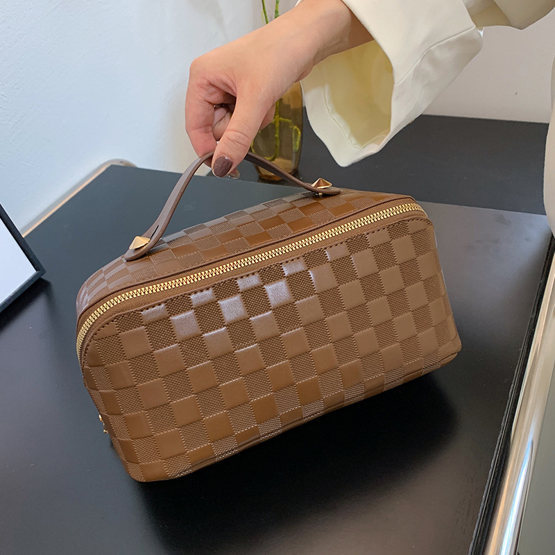 Cosmetic Bags Cases Large Capacity Makeup Leather Women Multifunction Toiletries Organizer Portable Travel Waterproof Storage Case 230323