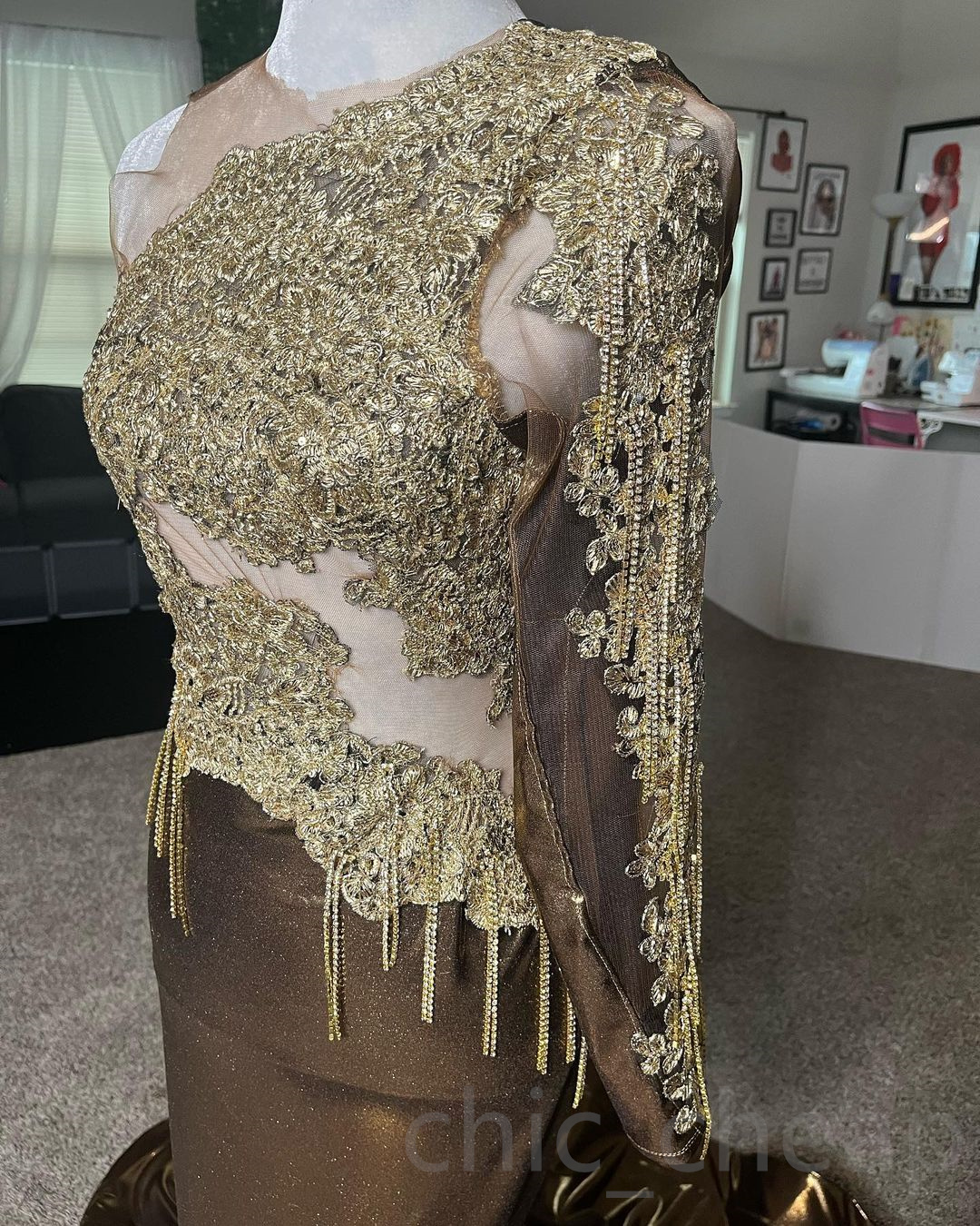 Arabic Aso Ebi Mermaid Lace Prom Dresses Crystals Evening Formal Party Second Reception Birthday Engagement Bridesmaid Gowns Vestidos De Noche Femme R