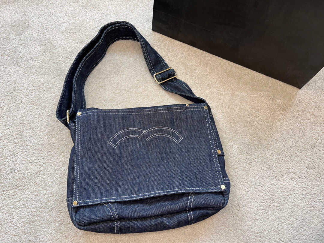 Designer Bag channes Vintage Medieval Crossbody Made Old Denim Washed Postman Bag Women New High Capacity, Denim 1
Designer Bag channes Vintage Medieval Crossbody Made Old Denim Washed Postman Bag Women New High Capacity, Denim 1