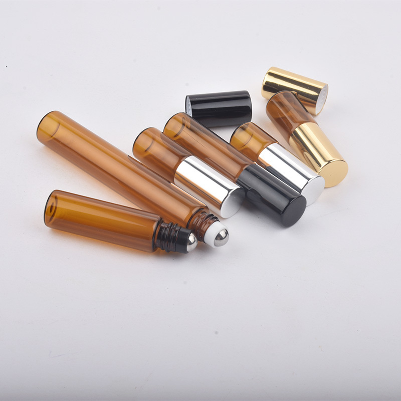 Perfume Bottle 100pcs 1ML2ML 3ML 5ML Amber Rollon Roller Bottle for Essential Oils Refillable Perfume Bottle Deodorant Containers 230323