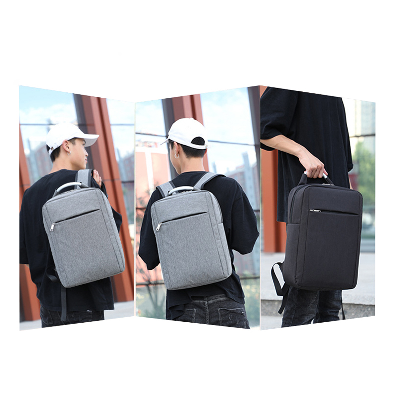Waterproof and Shockproof 15-inch Business and Travel Computer Backpack Black and Gray