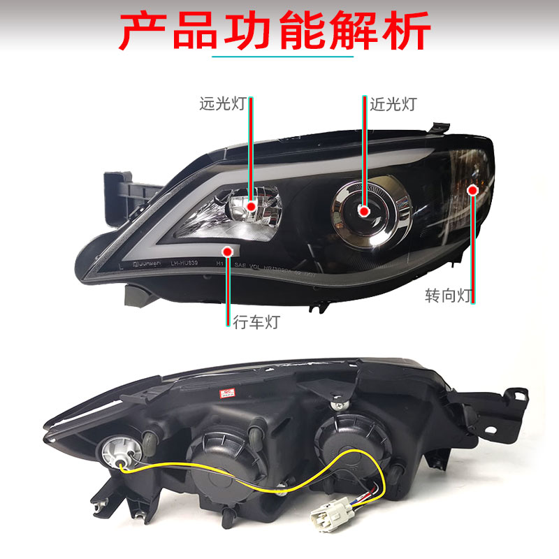 Daylight Light Bulb LED Headlight for Subaru WRX 2008-2014 Upgrade High Beam Headlights Turn Signal Lamp
