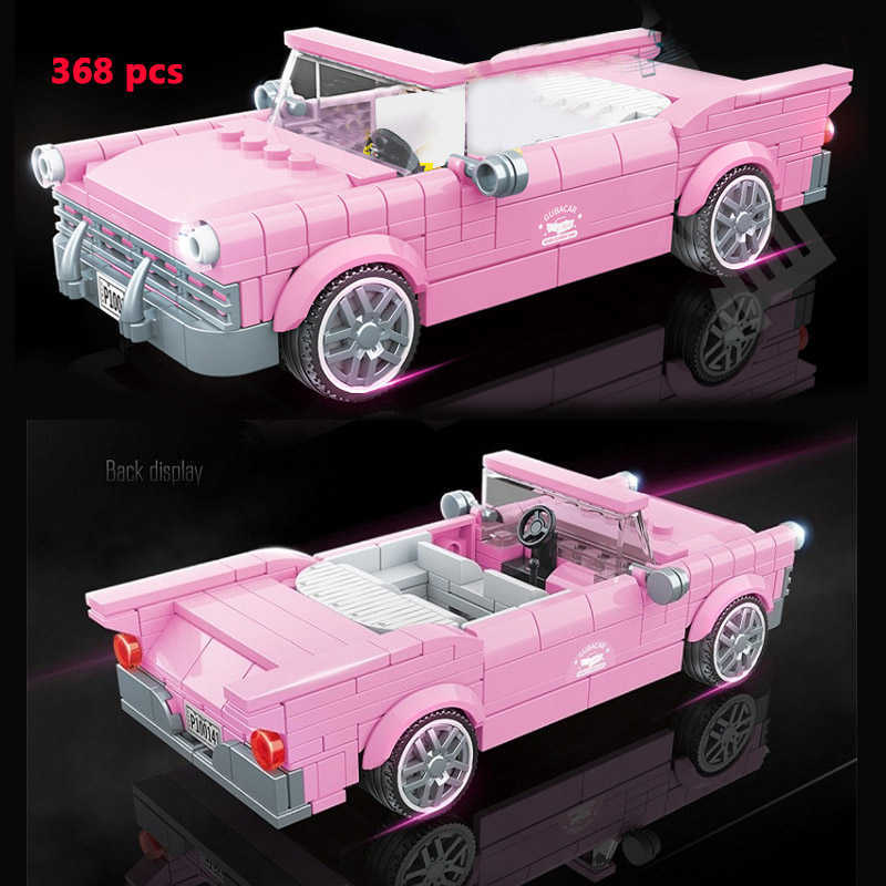 Model Building Kits City Car Vehicle Speed Champion Racer Building Blocks Brick Racing Super Technique Car Moc Creative Garage Set Educational Toys