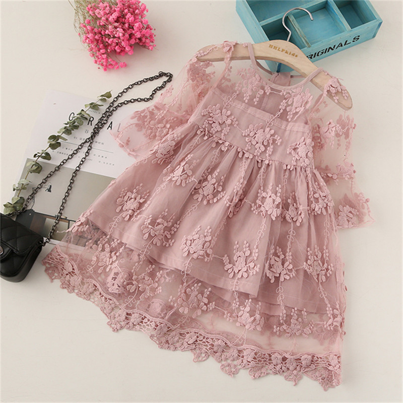 Girls Dresses Summer Lace Children Clothing Princess Kids Dresses For Girls Causal Wear Unicorn Dress 3 8 Years Girls Dress Vestido Robe Fille 230322