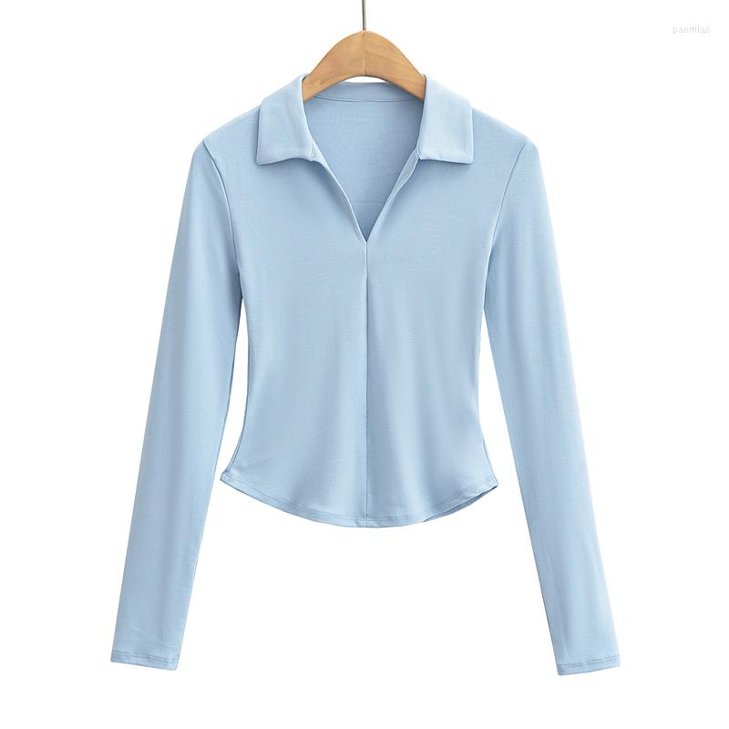 Womens T Shirts Sexy Crop Tops Women 2023 Summer Shirt White Long Sleeve Tees Korean Style Cropped Top Vintage V Neck Black Pink