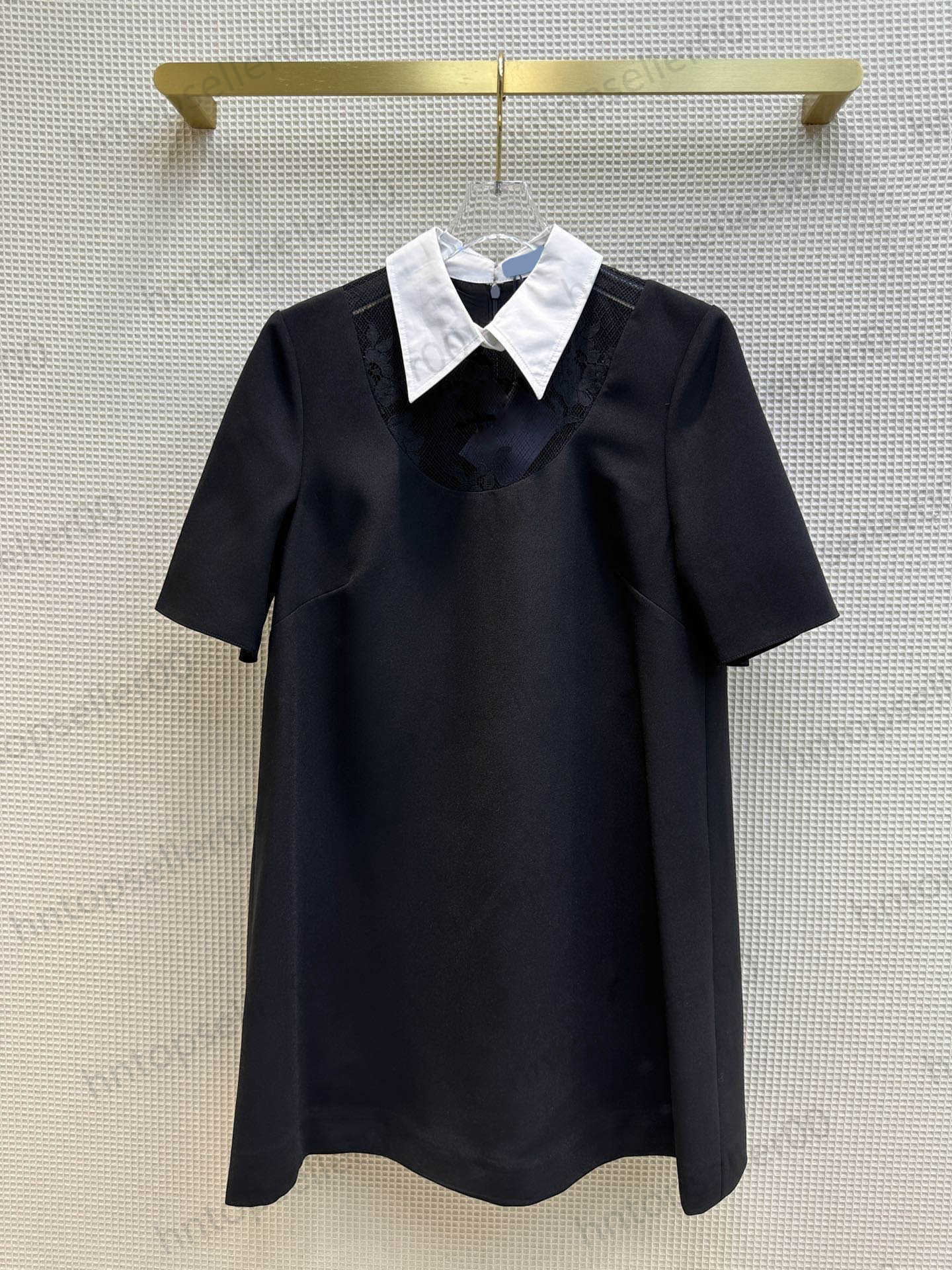 Womens Designer Dresses Black Summer Spring Fashion Casual Lace Logo Cutout Panel Contrast Polo Vintage Style Dress Custom Panel Fabric Ladies Clothes
Womens Designer Dresses Black Summer Spring Fashion Casual Lace Logo Cutout Panel Contrast Polo Vintage Style Dress Custom Panel Fabric Ladies Clothes