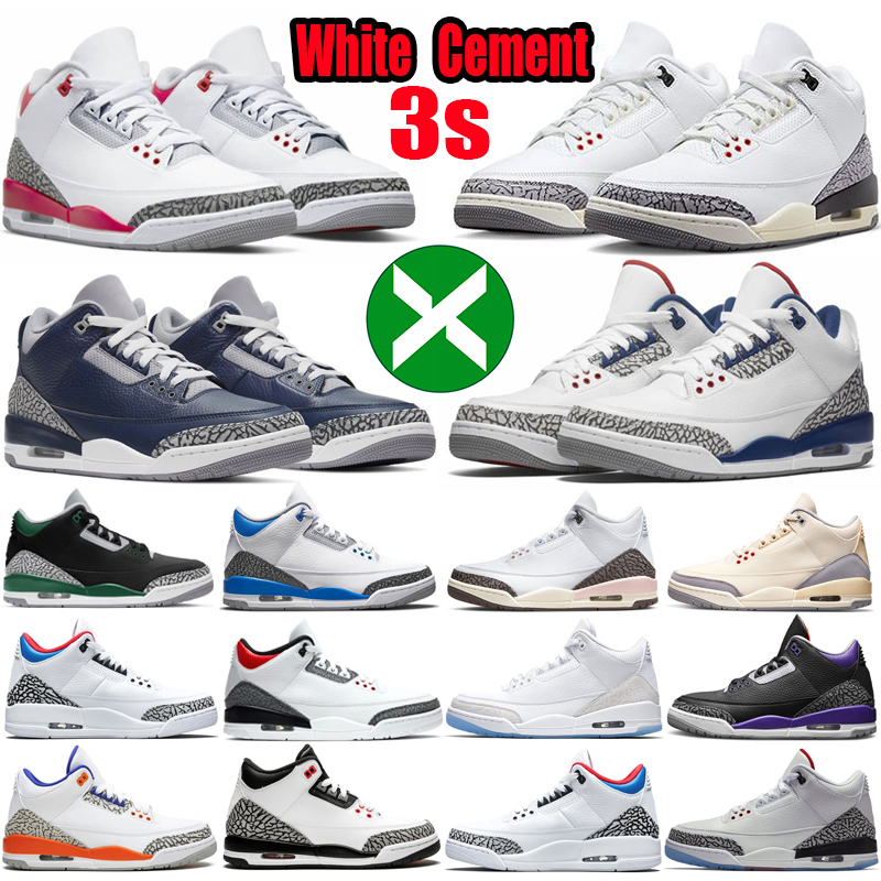

Jumpman 3 3s Men Basketball Shoes Sneakers Fire Red White Cement Reimagined Cardinal Dark Pine Green Unc Pink Cool Grey Mens Women Outdoor Sports Trainers Big Size, #35 tinker black cement 40-47