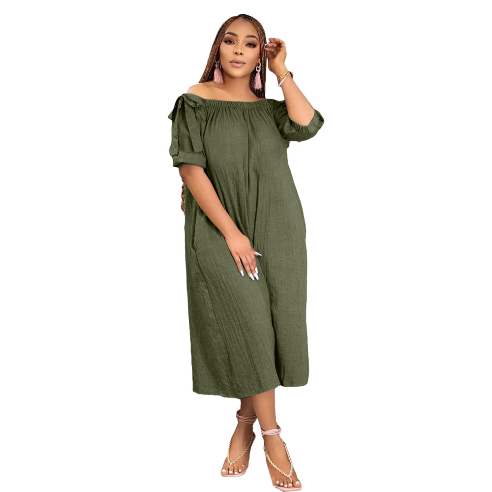 2023 Designer Summer Loose Jumpsuits Plus size 3XL Women Short Sleeve Slash Neck Rompers Fashion Solid Capris One Piece Overalls Bulk Wholesale Clothe