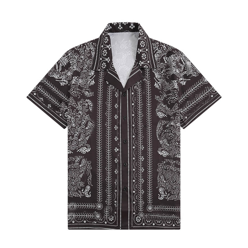 Men's Casual Shirts 2023 Summer Shirt Shorts Set Fashion Men's Suits Floral Printed European Size Plus-Size Clothing For Men M-3XL