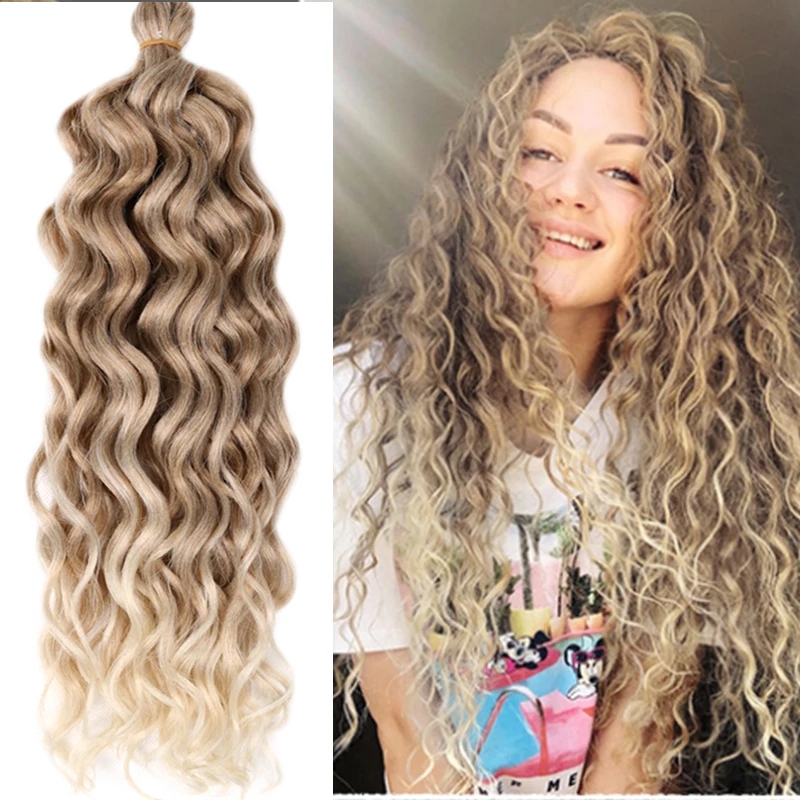 Ocean Wave Braiding Hair Extensions Crochet Braids Synthetic Hair Hawaii Afro Curl Ombre Curly Blonde Water Wavy Braid For Women, T530/pink/grey
Ocean Wave Braiding Hair Extensions Crochet Braids Synthetic Hair Hawaii Afro Curl Ombre Curly Blonde Water Wavy Braid For Women, T530/pink/grey