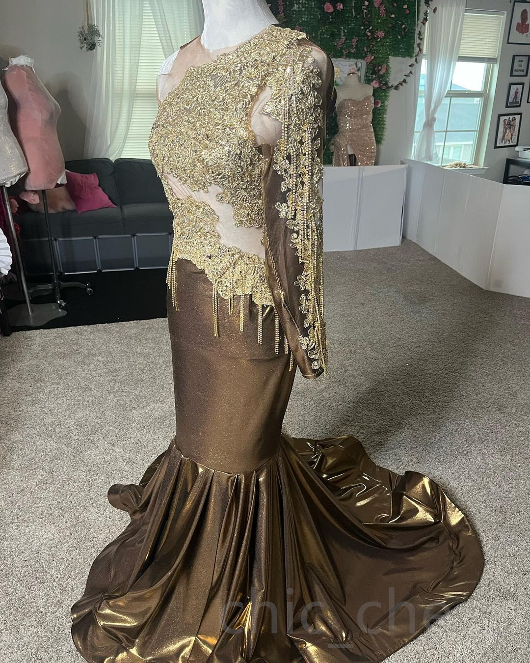 Arabic Aso Ebi Mermaid Lace Prom Dresses Crystals Evening Formal Party Second Reception Birthday Engagement Bridesmaid Gowns Vestidos De Noche Femme R