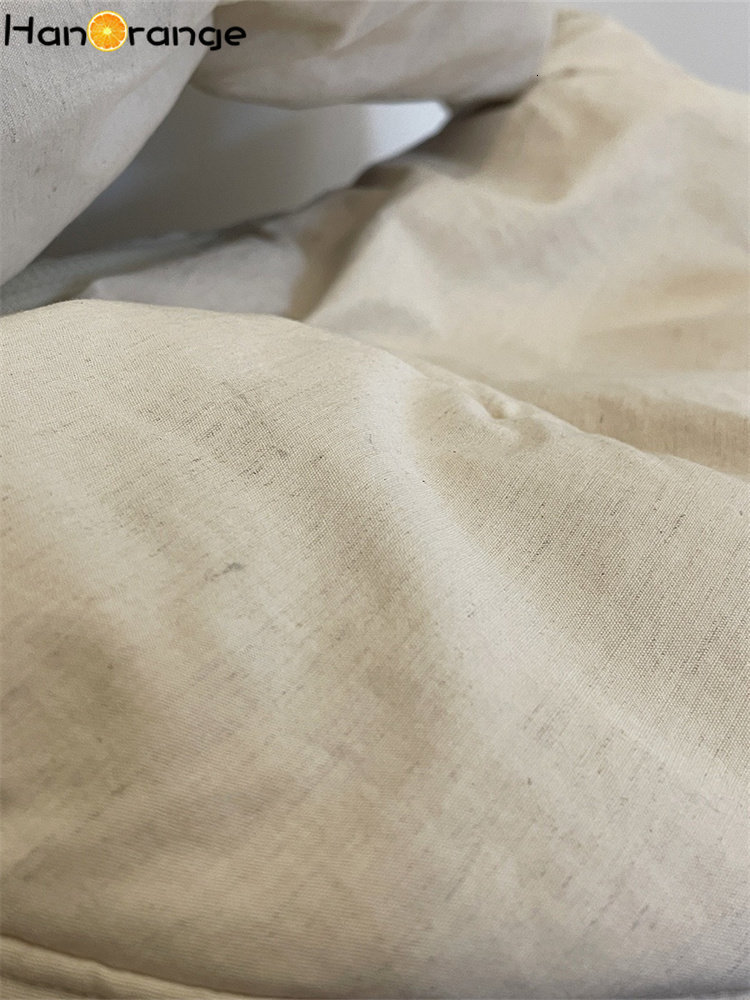 Waist Bags HanOrange 2023 Spring Cotton Linen Texture Cross Shoulder Dumpling Women Fashion Pleated Filled Crescent Female 230323