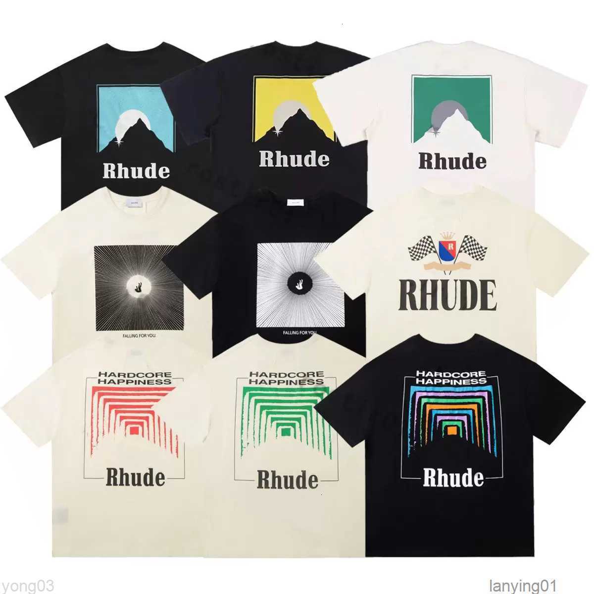 Rhude Designer t Shirt Short Sleeve Tshirt High Street Fashion Men Summer Style Slightly Oversize Tops, 11
Rhude Designer t Shirt Short Sleeve Tshirt High Street Fashion Men Summer Style Slightly Oversize Tops, 11