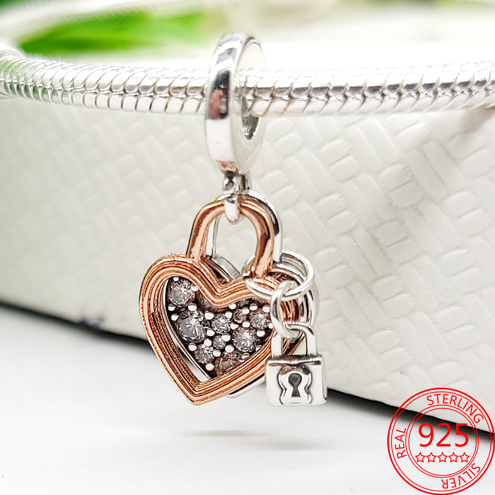 Classic Popular 925 Sterling Silver Love Hanging Charm Of The S925 Snake Bracelet Jewelry