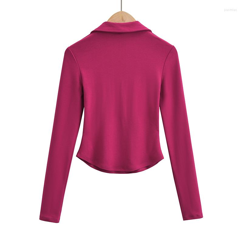 Womens T Shirts Sexy Crop Tops Women 2023 Summer Shirt White Long Sleeve Tees Korean Style Cropped Top Vintage V Neck Black Pink